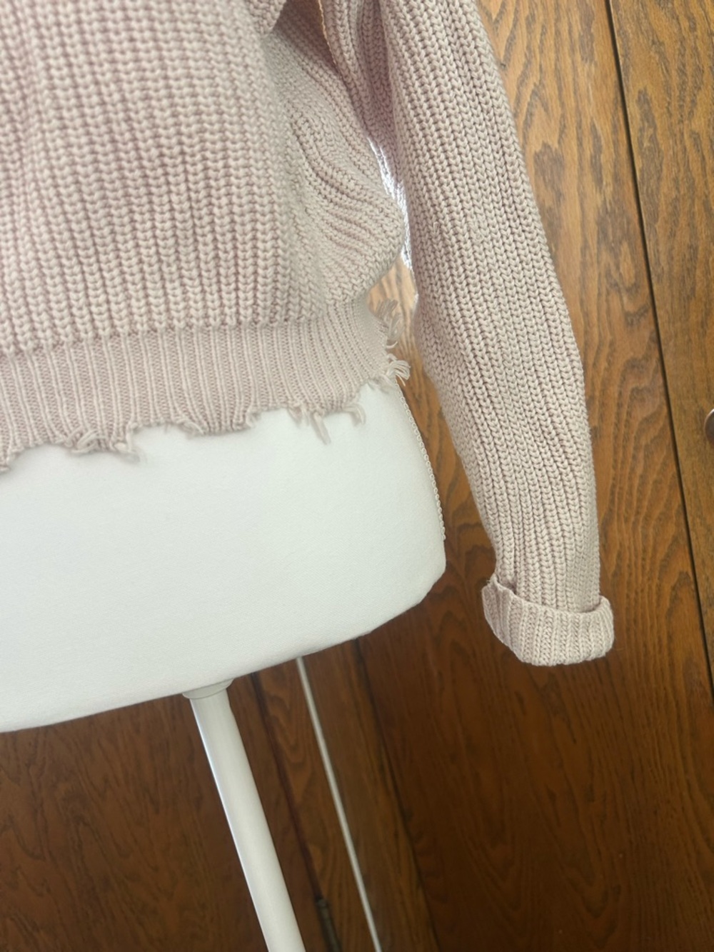 Jessica Simpson Frayed V-Neck Knit Sweater - Picture 3 of 4